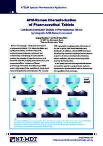 NTEGRA Spectra: Pharmaceutical Application  AFM-Raman Characterization of Pharmaceutical Tablets Compound Distribution Studies in Pharmaceutical Tablets by Integrated AFM-Raman Instrument