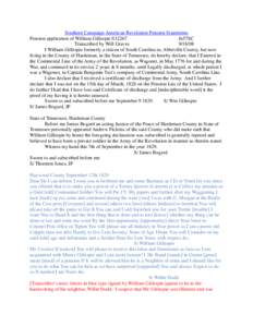 South Carolina / Legal documents / Declarant / Andrew Pickens / Affidavit / Robert Anderson / Charleston /  South Carolina / Tennessee / Battle of Cowpens / Law / Evidence law / Southern United States