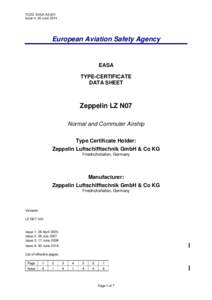 Zeppelin / Type certificate / Ballonet / Zeppelin NT / Aviation / Airship