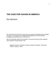 Microsoft Word[removed]Case for Huawei in America-Huawei Report (ds)