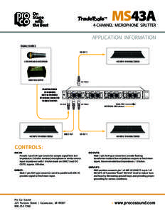 MS43A  4-CHANNEL MICROPHONE SPLITTER APPLICATION INFORMATION SIGNAL SOURCE