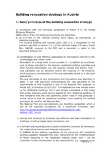 Building renovation strategy in Austria 1. Basic principles of the building renovation strategy In accordance with the individual paragraphs of Article 4 of the Energy Efficiency Directive (EED[removed]EU, the following