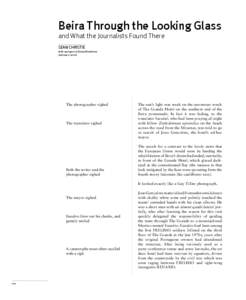 Beira Through the Looking Glass and What the Journalists Found There Sean Christie (with apologies to Donald Barthelme and Lewis Carroll)