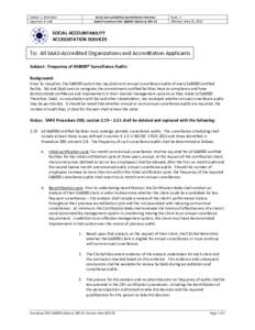 Author: L. Bernstein Approval: R. Zaid Social Accountability Accreditation Services SAAS Procedure 200: SA8000 Advisory[removed]