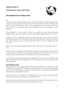   LegaSea Update 35 NZ Fishing News, January 2015 edition Gut hooked fish are a dying waste
