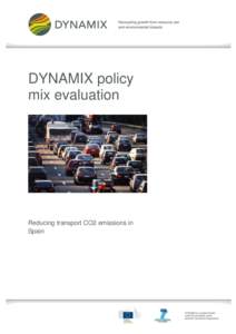 DYNAMIX policy mix evaluation Reducing transport CO2 emissions in Spain