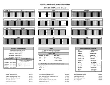 Yucaipa-Calimesa Joint Unified School District[removed]K-12 Academic Calendar[removed]