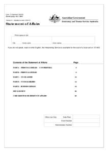 Form 3 (GazettedBankruptcy Act 1966 Version 6 – Updated on webStatement of Affairs