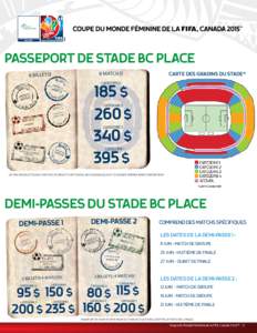 PASSEPORT DE STADE BC PLACE 8 MATCHS! 6 BILLE TS!  CARTE DES GRADINS DU STADE*