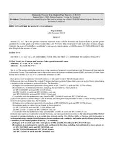 Document: Proposed Rule, Register Page Number: 26 IR 2659 Source: May 1, 2003, Indiana Register, Volume 26, Number 8 Disclaimer: This document was created from the files used to produce the official CD-ROM Indiana Regist