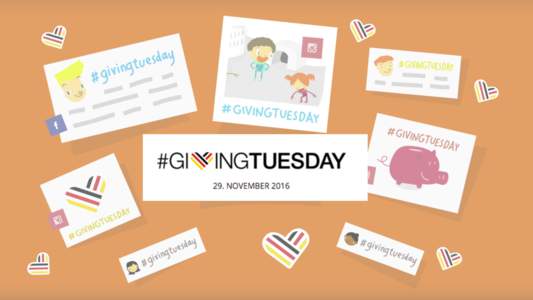 WAS IST DER GIVINGTUESDAY?  DIE weltweite Bewegung für soziales Engagement. DER Tag zum Geben und zum Gutes tun.