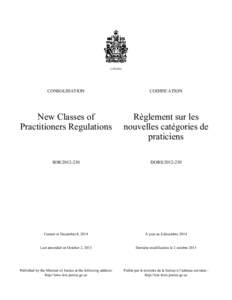 CANADA  CONSOLIDATION CODIFICATION