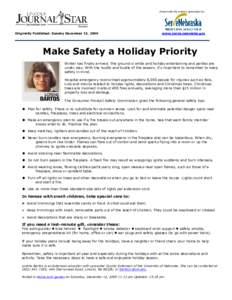 Make Safety a Holiday Priority