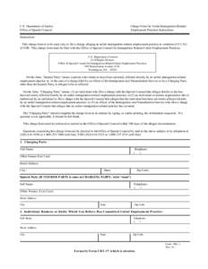 Discrimination Charges Form - English