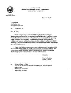 AutoNation, Inc.; Rule 14a-8 no-action letter