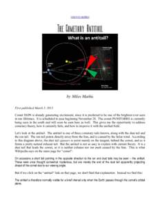 Space plasmas / Quantum electrodynamics / Antitail / Comet tail / Comet / Planetary science / Coma / Solar wind / Solar System / Physics / Fluid dynamics / Comets
