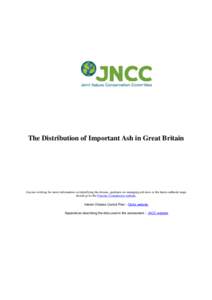 The Distribution of Important Ash in Great Britain