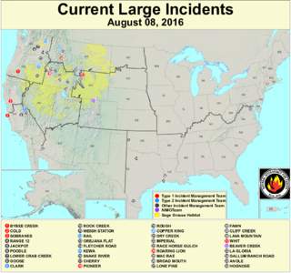 Current Large Incidents August 08, 2016 WA  15