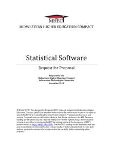 Microsoft Word - MHEC - Statistical Software RFP v1.docx