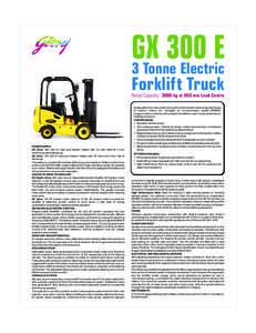 GX 300 E 3 Tonne Electric  Forklift Truck