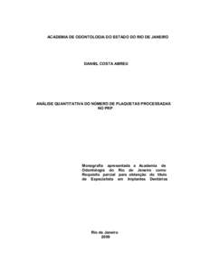 ACADEMIA DE ODONTOLOGIA DO ESTADO DO RIO DE JANEIRO  DANIEL COSTA ABREU