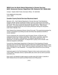 Microsoft Word - Food Stamp award - Cavalier County.doc