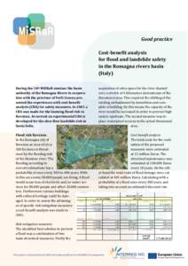 Good practice Cost-benefit analysis for flood and landslide safety in the Romagna rivers basin (Italy) During the 10th MiSRaR seminar the basin