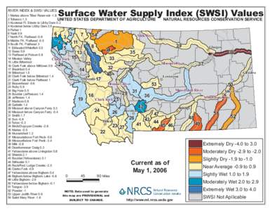 RIVER INDEX & SWSI VALUES  Surface Water Supply Index (SWSI) Values 1 Marias above Tiber Reservoir[removed]Tobacco 1.3