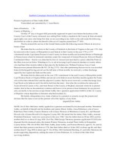 Southern Campaign American Revolution Pension Statements & Rosters Pension Application of Peter Ashby R285 Transcribed and annotated by C. Leon Harris State of Kentucky } Ss County of Hopkins }