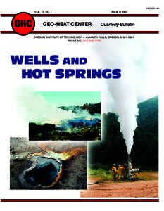Geo-Heat Center Quarterly Bulletin Vol. 23, No. 1