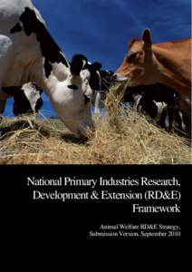 NATIONAL PRIMARY INDUSTRIES RESEARCH DEVELOPMENT & EXTENSION (RD&E) FRAMEWORK