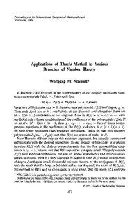 Diophantine approximation / Thue–Siegel–Roth theorem / Thue equation / Subspace theorem / Polynomial / Rational function / Transcendental number / Liouville number / Number theory / Mathematics / Algebra / Abstract algebra