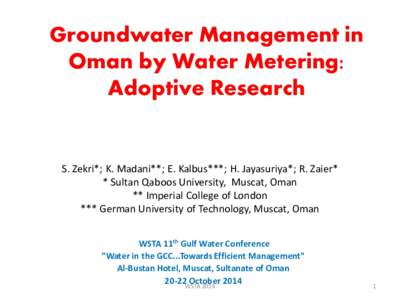 An Agent-Based Modeling Approach to Integrated Groundwater Management in Oman