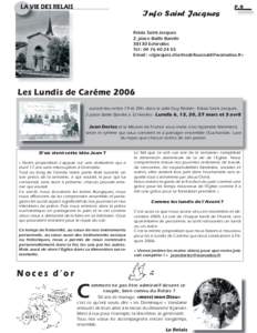 LA VIE DES RELAIS  P.9 Info Saint Jacques Relais Saint Jacques