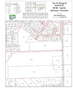 County Boundary  Tier 78 Range 03 Section 30 SE NE Quarter Davenport Township