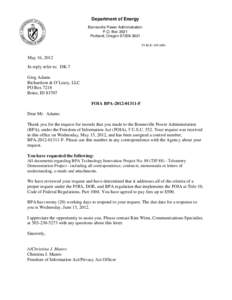 BPA[removed]FOIA Correspondence