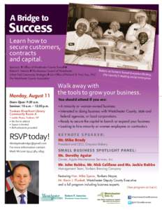 A Bridge to  Success Learn how to secure customers, contracts