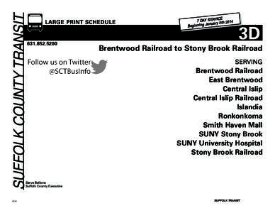 SUFFOLK COUNTY TRANSIT  LARGE PRINT SCHEDULE www.sct-bus.org[removed]