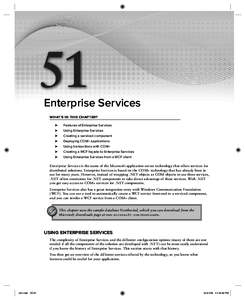 51  Enterprise Services WHAT’ S IN THIS CHAPTER? ➤
