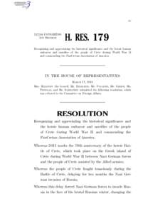 IV  112TH CONGRESS 1ST SESSION  H. RES. 179