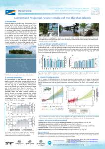 Marshall Islands Nover Juria, National Weather Service Office, and Ned Lobwij, Office of Environmental Planning and Policy Coordination Current and Projected Future Climates of the Marshall Islands 1. Introduction Marsha