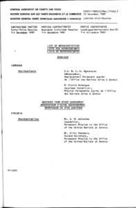 GENERAL AGREEMENT ON TARIFFS AND TRADE FORTY-THREE/2/Rev.1/Add.1 ACCORD GENERAL SUR LES TARIFS DOUANIERS ET LE COMMERCE 14 December 1987 ACUERDO GENERAL SOBRE ARANCELES ADUANEROS Y COMERCIO CONTRACTING PARTIES Forty-Thir