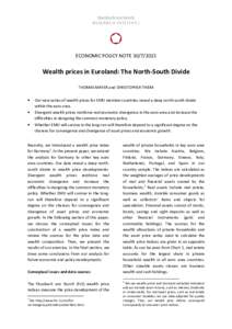 Wealth prices in Euroland - The North-South Divide