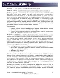 Automatic identification and data capture / Computing / Mobile technology / Enterprise architecture / Data / DataSplice / Tablet computer / Maximo / Personal digital assistant / Technology / Business software / Information