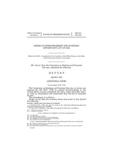 Politics of the United States / Law / Statutory law / United States housing bubble / Urban economics / Urban politics in the United States / Housing for Older Persons Act / Broadcast Decency Enforcement Act / United States federal banking legislation / United States Code / Internal Revenue Code