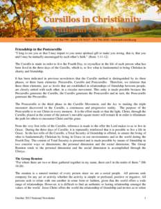 Cursillos in Christianity National Newsletter (October 2013)