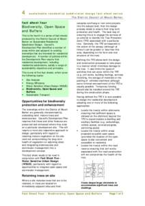 4  sustainable residential subdivision design fact sheet series The District Council of Mount Barker  fact sheet four