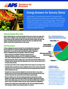 Energy Answers for Grocery Stores A typical grocery or convenience store spends $3.74 per square foot for electricity. The good news is that store owners and operators can lower these costs by implementing simple energy 