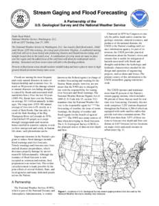 Stream Gaging and Flood Forecasting A Partnership of the U.S. Geological Survey and the National Weather Service Flash Flood Watch National Weather Service, Washington, D.C. 4:30 am EDT Tuesday, June 27, 1995