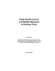 Public Health Goal for 1,4-Dichlorobenzene, December 1997